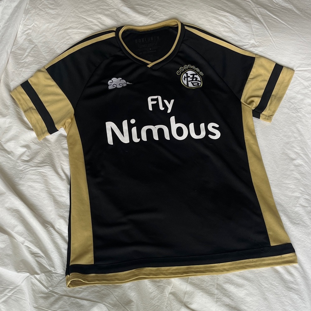 Black & Gold 'Fly Nimbus' Athletic Jersey Dragonball Z GOKU